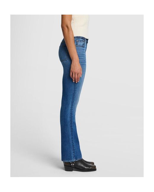 7 For All Mankind Blue Belt-Loop Jeans