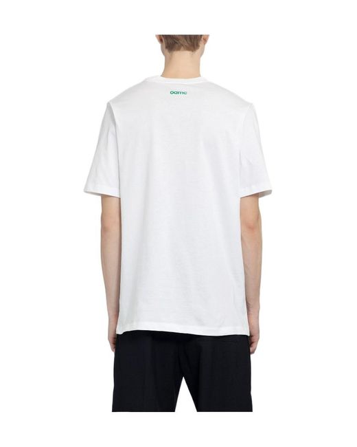 OAMC White Graphic-Printed Short Sleeved Crewneck T-Shirt for men