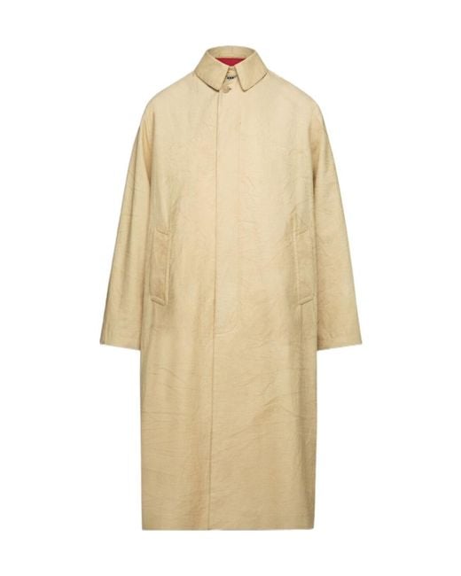 Maison Margiela Natural Single-Breasted Midi Trench Coat for men