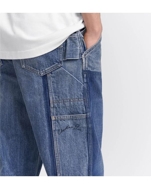 Dior Blue Homme Panelled Straight-Leg Jeans for men