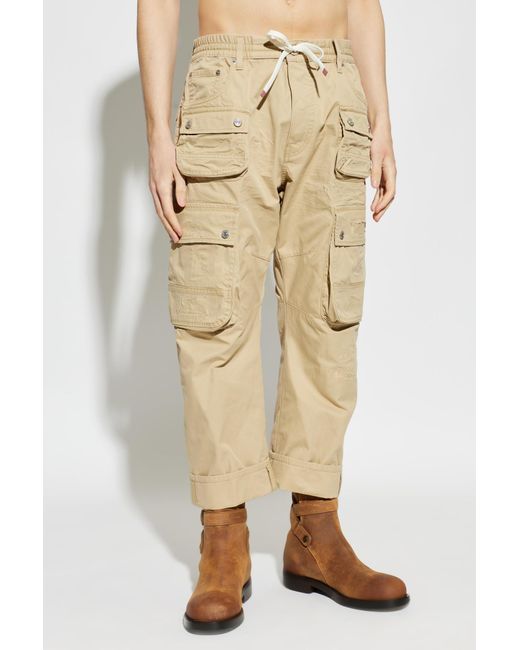 DSquared² Natural Relaxed Cargo Pants for men