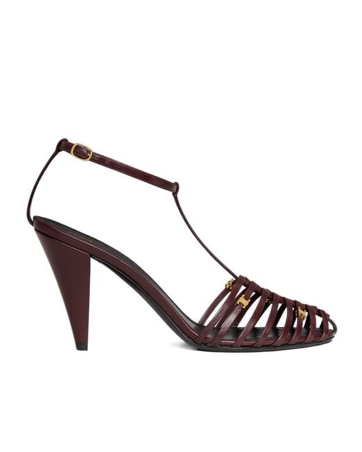 Céline Brown Cage Heeled Sandal