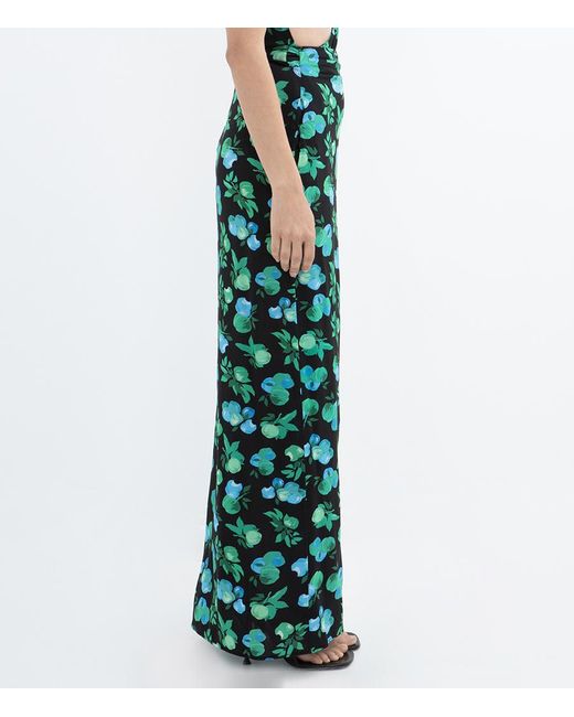 Coperni Green Printed Wrap Skirt