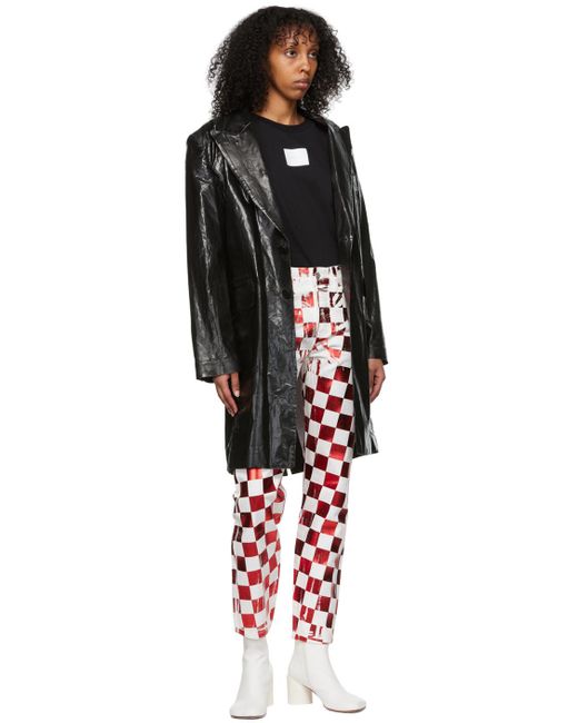 MM6 by Maison Martin Margiela Black Coated Single-Breasted Coat