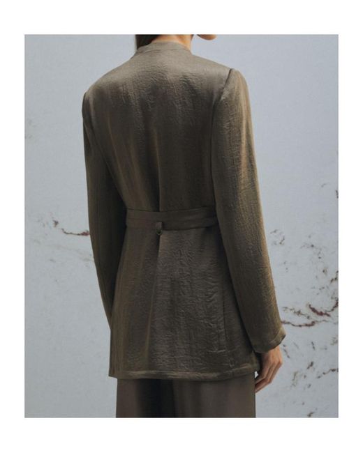 Marella Green Belted Twill Jacket