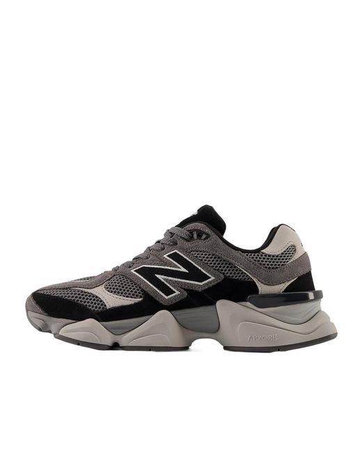 New Balance Black 9060 Lace-Up Sneakers for men