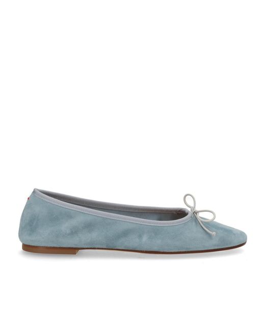 Aeyde Blue Bow Detailed Slip-On Flats