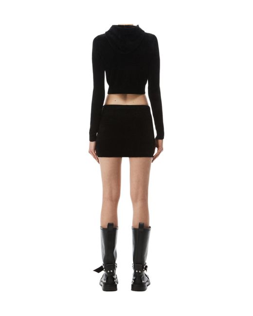 Alexander Wang Black Logo Embossed Mini Skirt