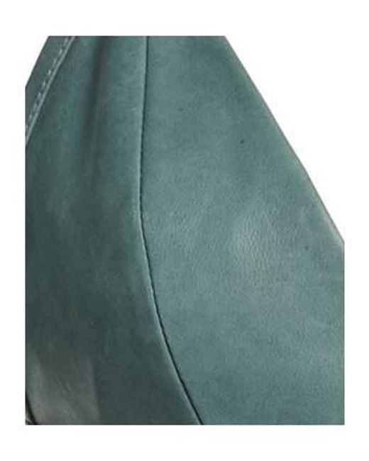 Rick Owens Green Solid-Color Sleeveless Leather Crop Top