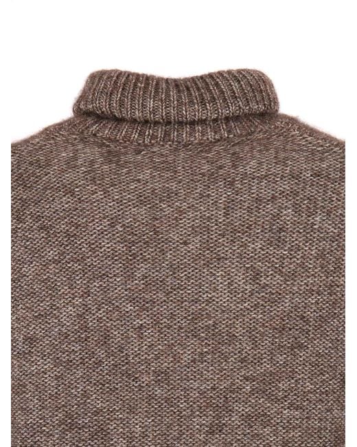 K-Way Brown Turtle Neck Knitted Jumper for men