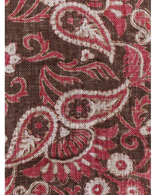 Brunello Cucinelli Motif Embroidered Scarf for men