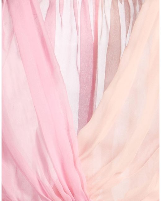 Dolce & Gabbana Pink Colorful Chiffon Long-Sleeve Top