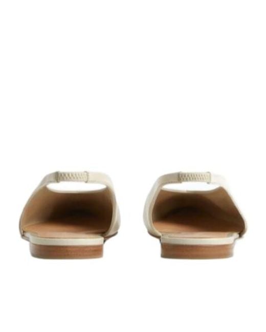 Bottega Veneta White Sofia Slingback Ballerinas