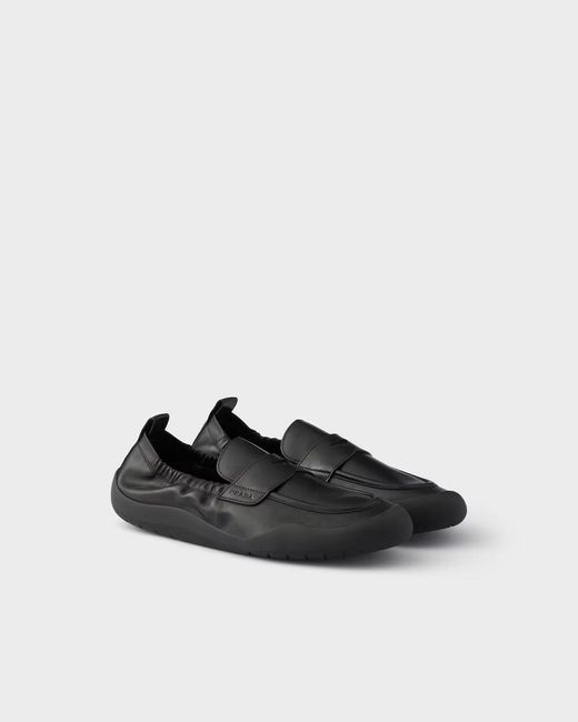 Prada Black Round-Toe Loafers for men