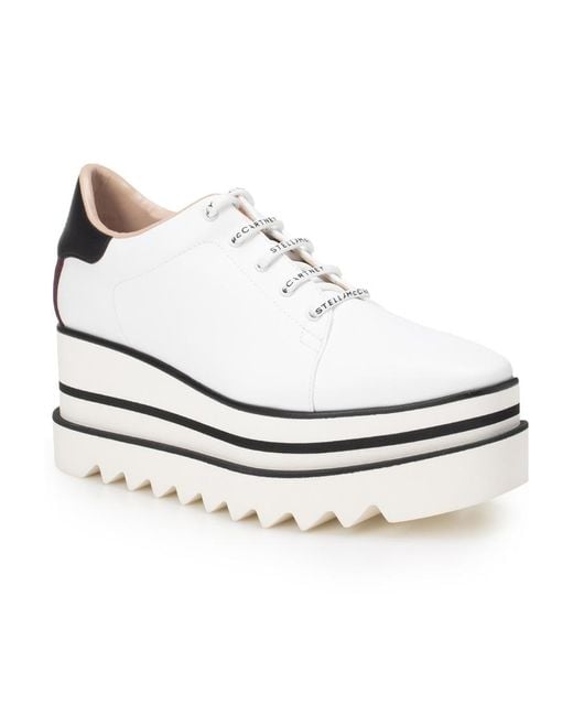 Stella McCartney White Sneak-Elyse Platform Sneakers