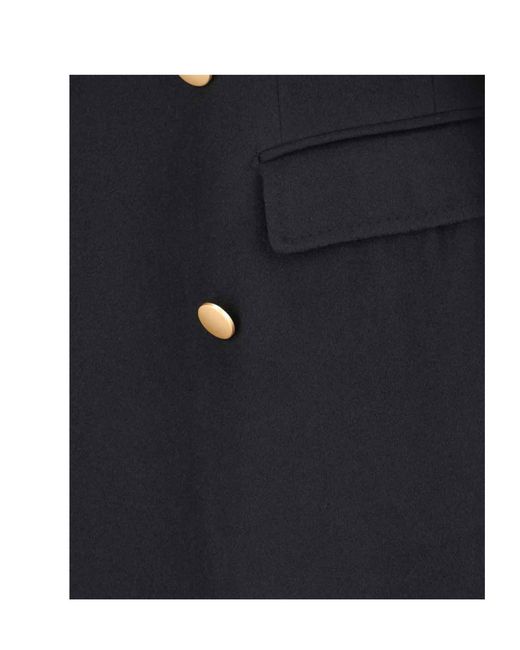 Tagliatore Black Caitlyn Double-Breasted Coat