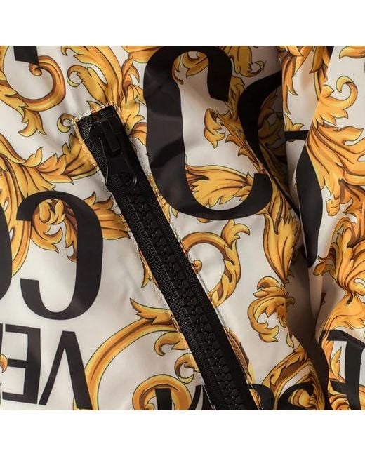 Versace Jeans Metallic Baroque Printed Double-Sided Casual Jacket