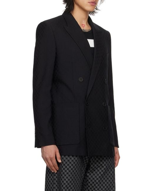 Balmain Blue Double Breasted Tailored Jacket for men