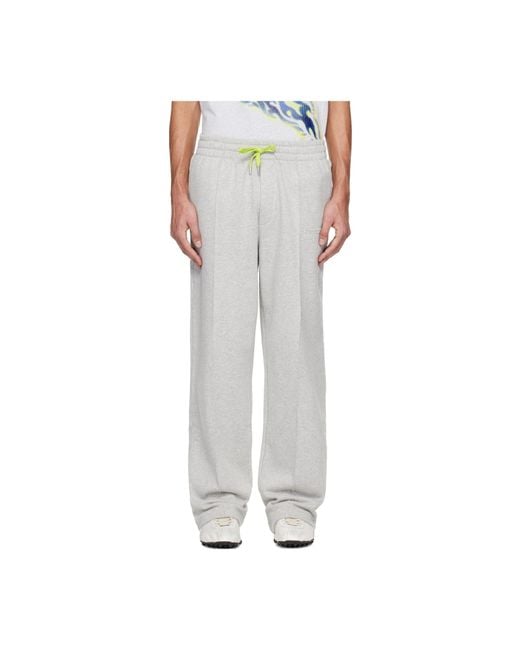 Casablanca Gray Drawstring Straight-Leg Trousers for men