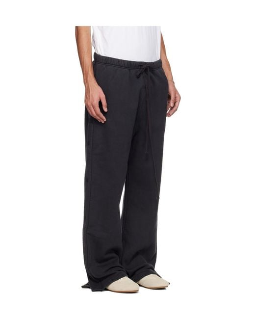 Fear Of God Black Heavy Fleece Tearaway Sweatpants for men