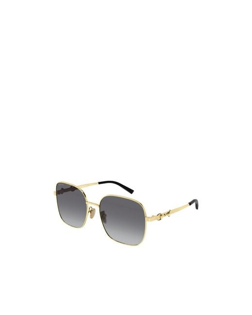 Gucci Metallic Eyewear Square Frame Sunglasses
