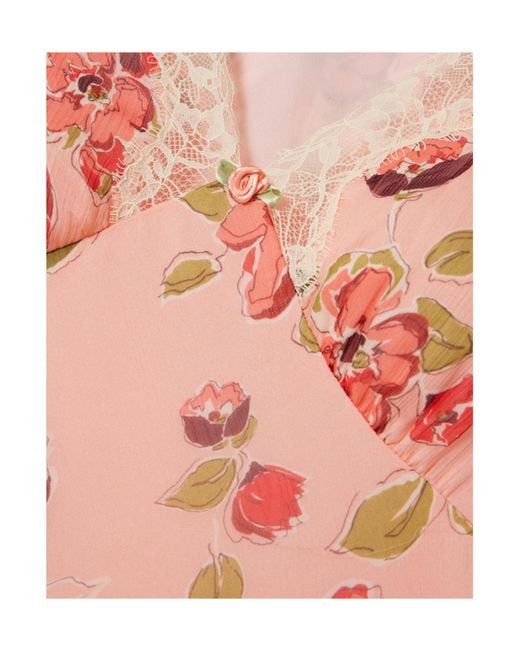 Rixo Pink Printed Clarice Dress