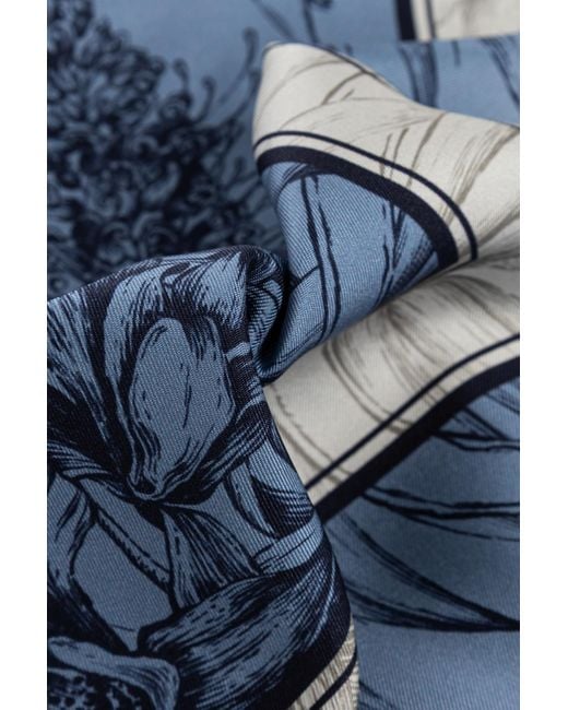 Ferragamo Blue Pattern Scarf