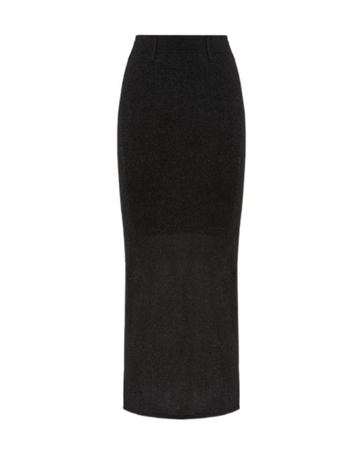 Missoni Black Back-Slit Long Skirt
