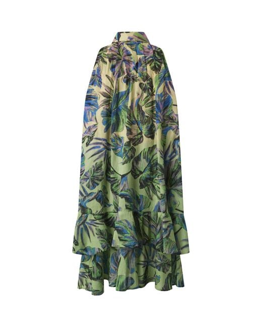 Pinko Green Floral-Print Maxi Dress