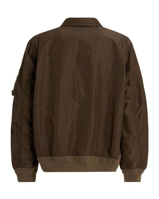 Sacai Brown Treated Nylon Twill Jacket for men