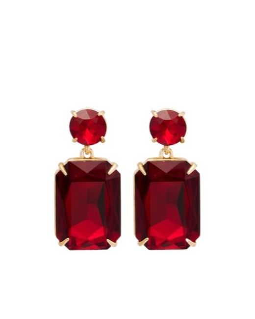 Carolina Herrera Red Drop Earrings