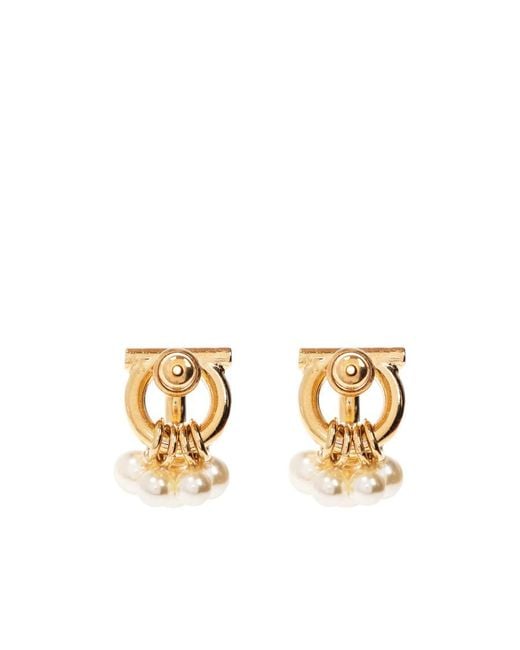 Ferragamo Metallic Logo Earring