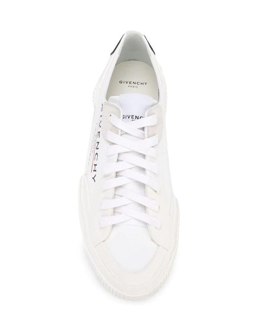 Givenchy White Address Logo-Print Low-Top Sneakers