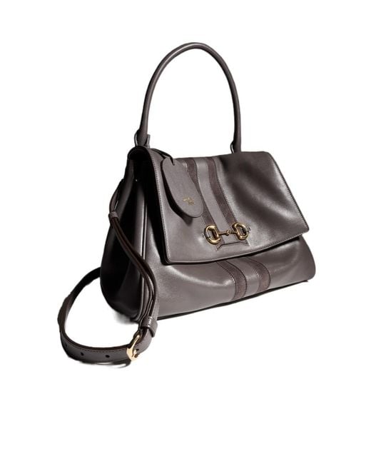 Gucci Brown Paparazzo Medium Top Handle Bag