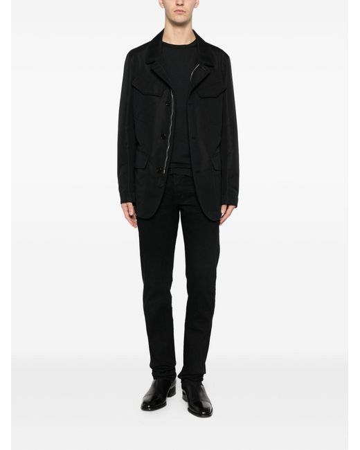 Tom Ford Black Flap-Pocket Jacket for men