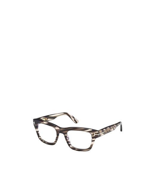 Tom Ford White Eyewear Rectangle Frame Glasses