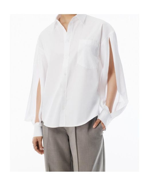 Alexander Wang White Button-Up Long-Sleeved Shirt