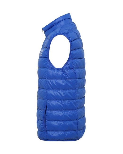 EA7 Blue Waistcoat Quilted Down Jacket for men