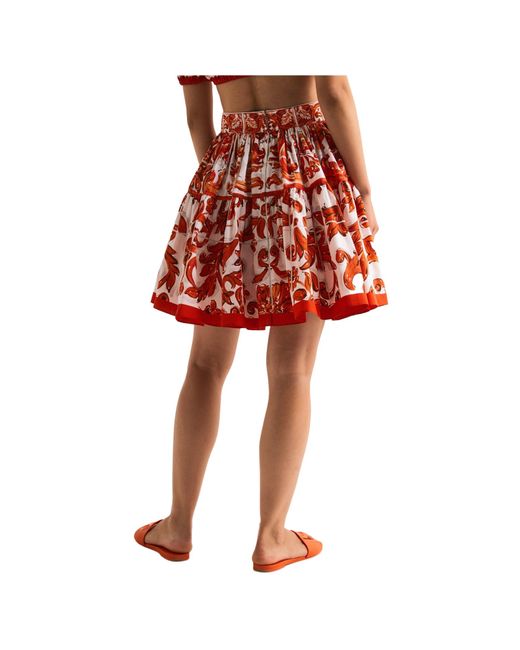 Dolce & Gabbana Printed Layered Cake Skirt