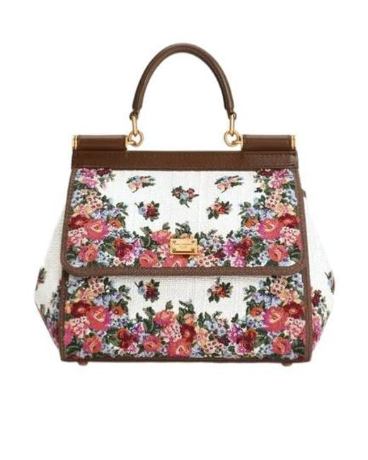 Dolce & Gabbana Sicily Medium Embroidered Shoulder Bag