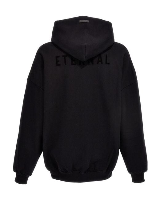 Fear Of God Blue Eternal Buttoned Crewneck Hoodie for men