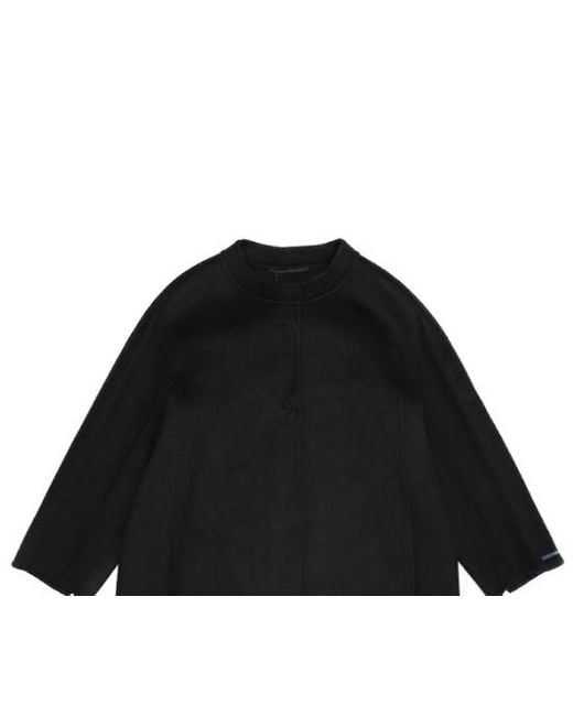 Max Mara Black Round-Necked Coat