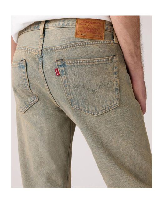 Levi's Gray 501 Straight Leg Jeans for men