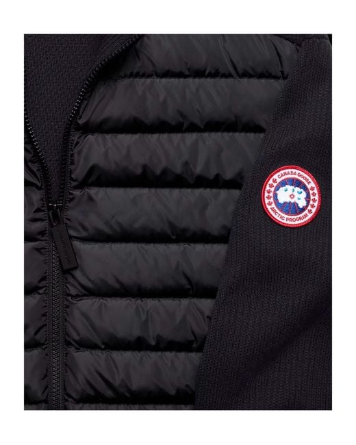 Canada Goose Blue Hybridge Padded Panel Knit Jacket for men
