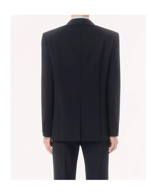Valentino Blue Double-Breasted Long-Sleeved Jacket for men