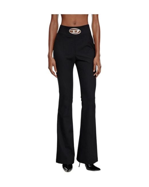 DIESEL Black P-Erseus Logo Plaque Pants
