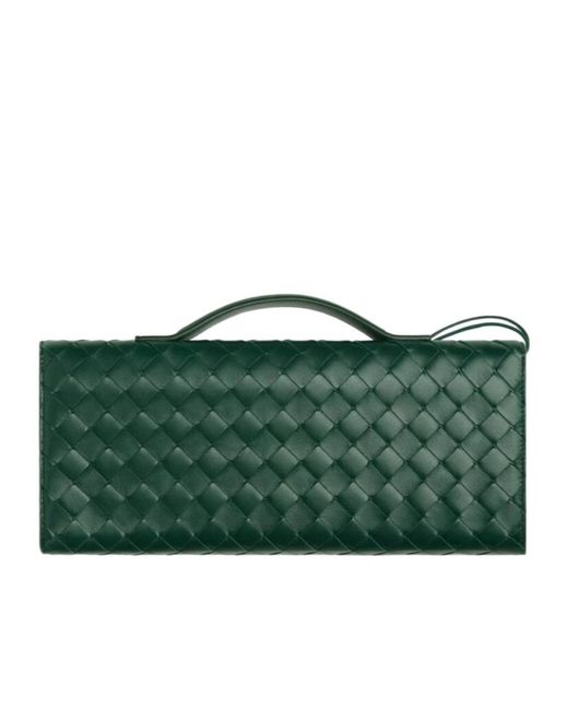 Bottega Veneta Green Andiamo Clutch Bag