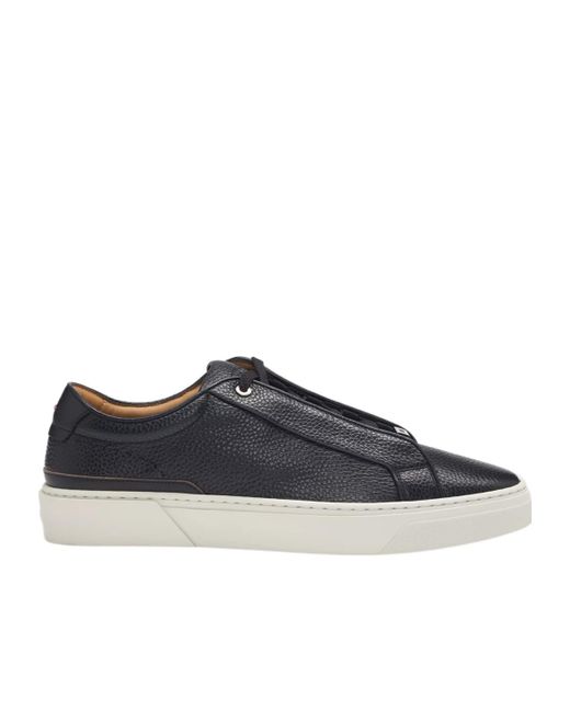 Boss Blue Round Toe Low-Top Casual Shoes for men