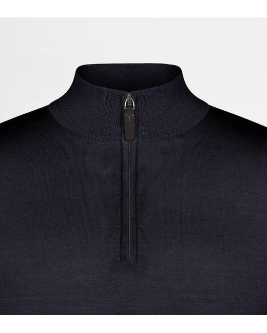 Tod's Blue Long-Sleeved Sweater for men