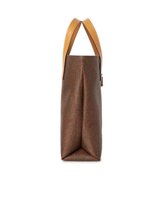 Etro Brown Logo Handbag